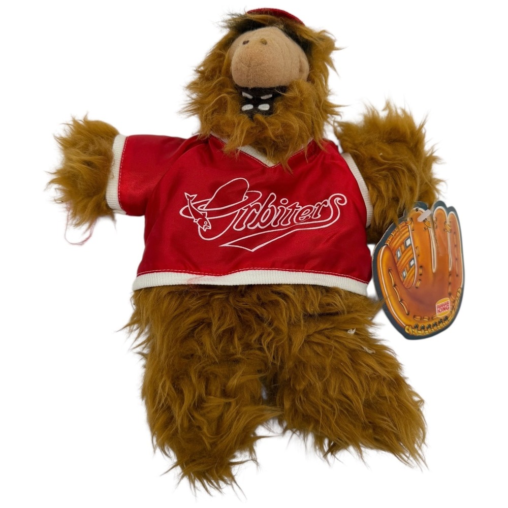 Vintage ALF Burger King Plush Toy Red‎ Baseball Jersey 1986